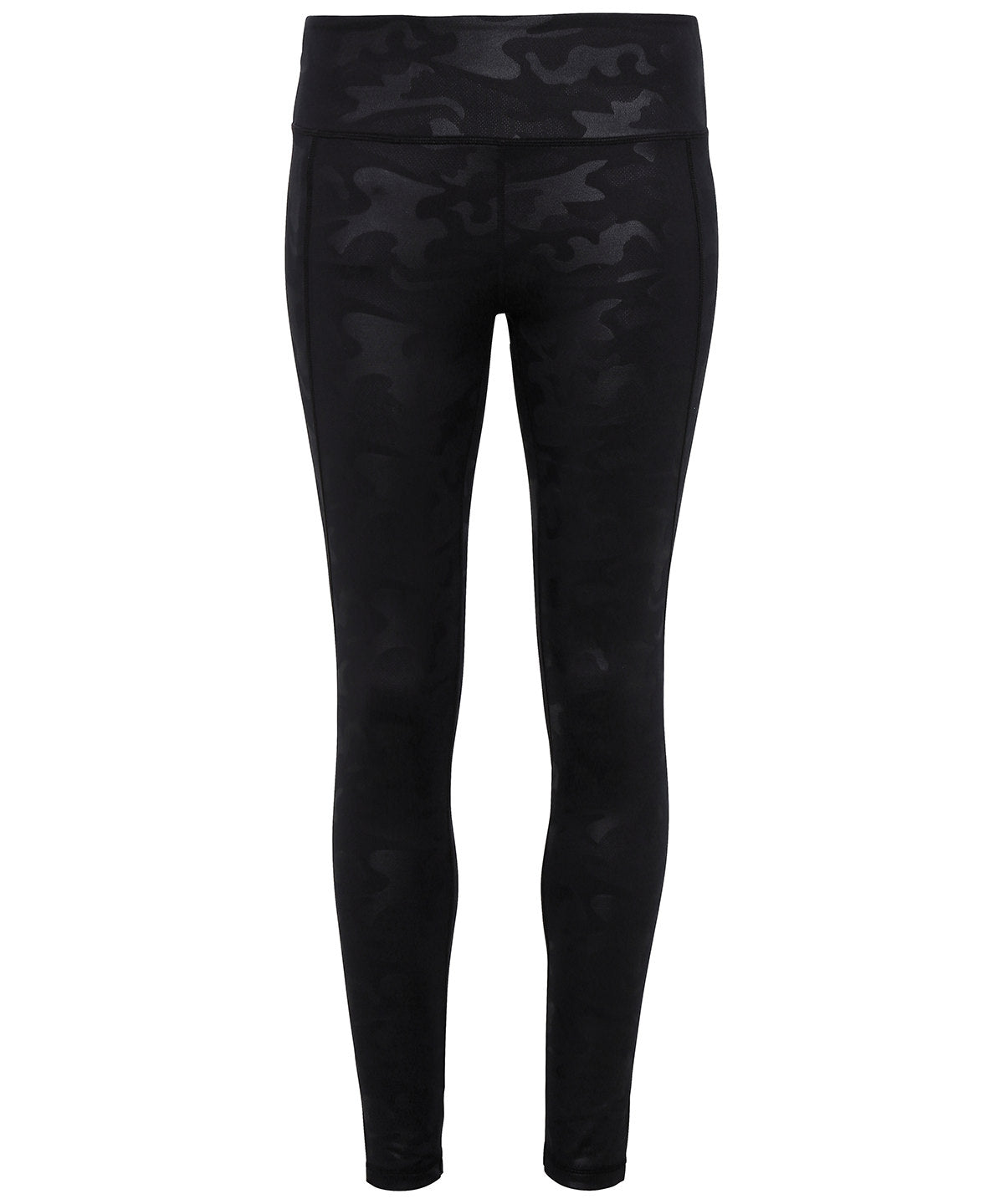 TriDri Women's performance camo leggings full-length in Black Camo, image 2