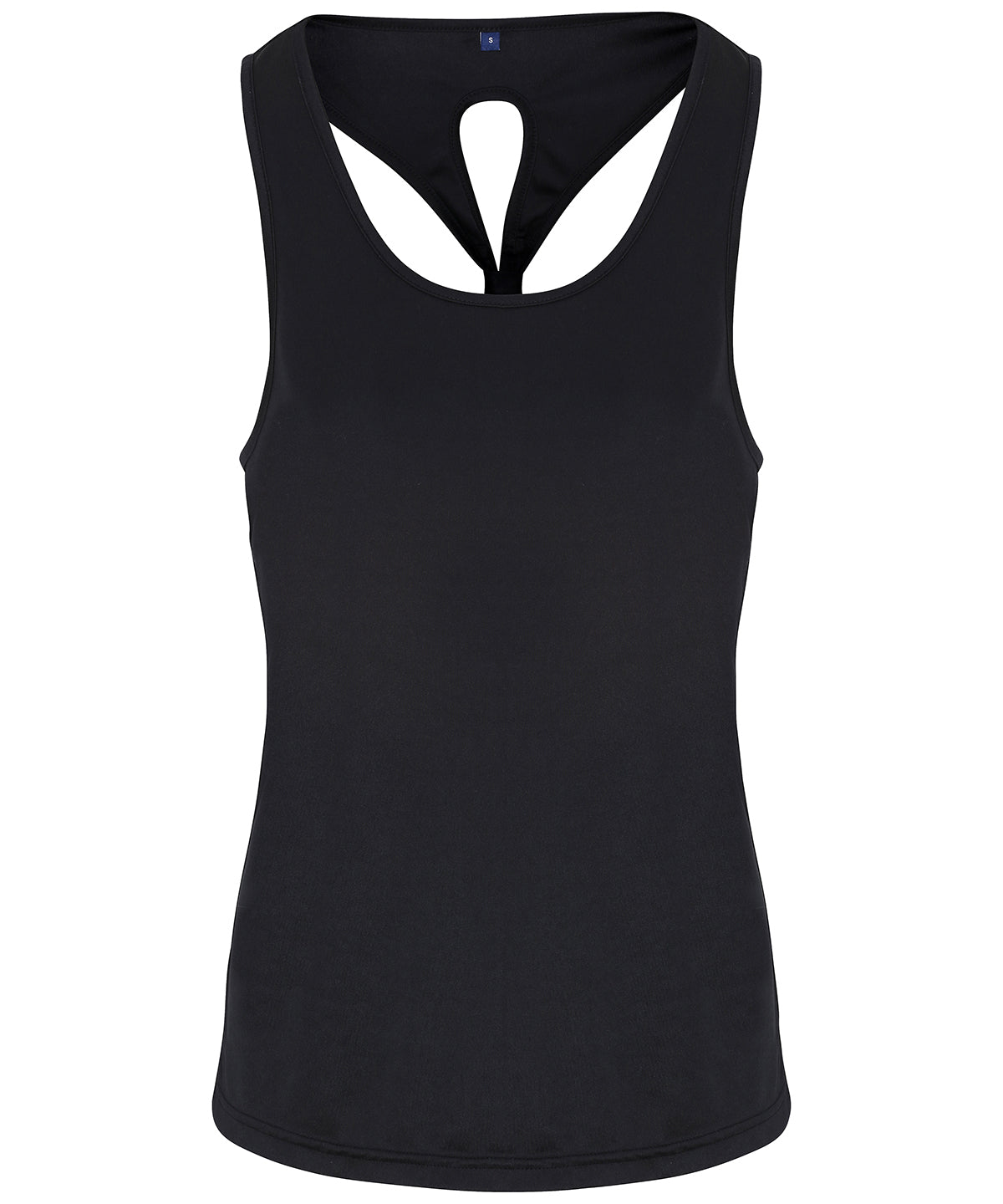 TriDri Women's yoga knot vest in Black, image 2