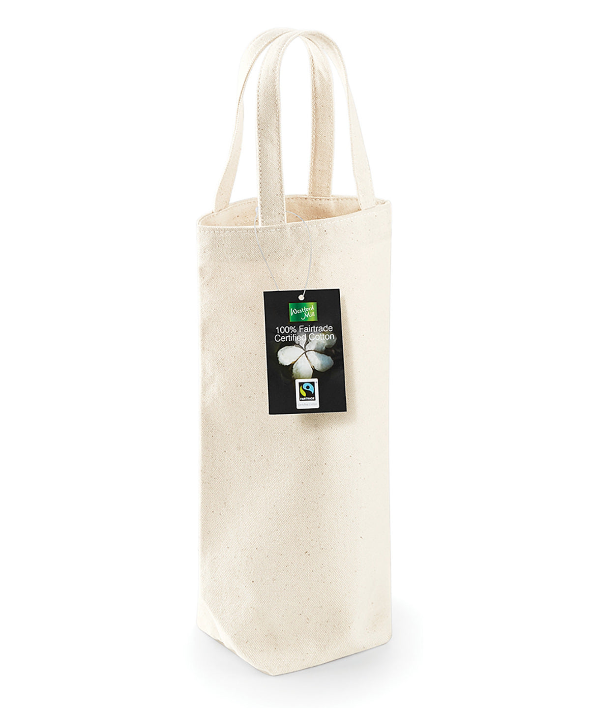 Westford Mill Fairtrade cotton bottle bag, image 3