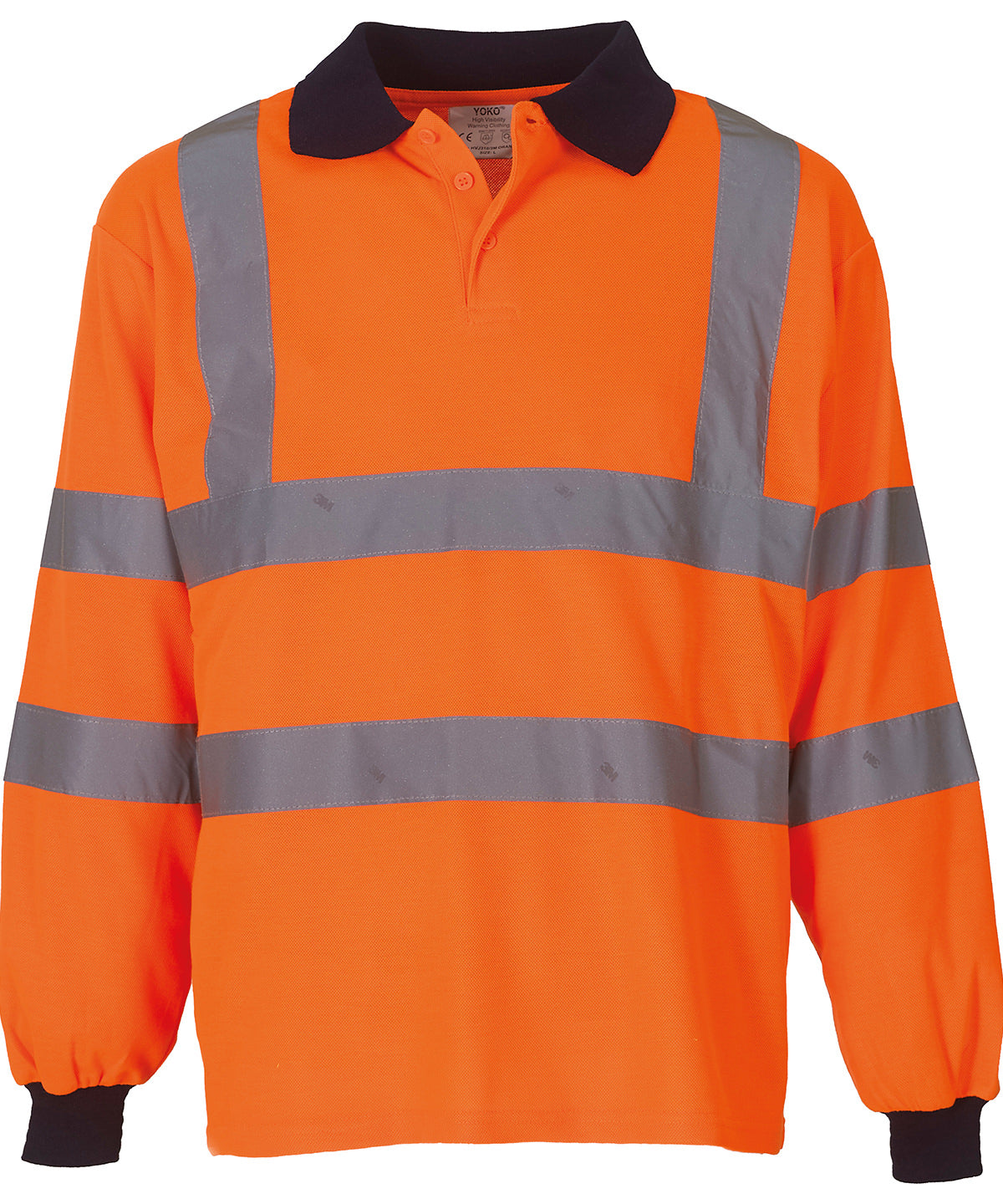 Yoko Hi-vis long sleeve polo, image 2