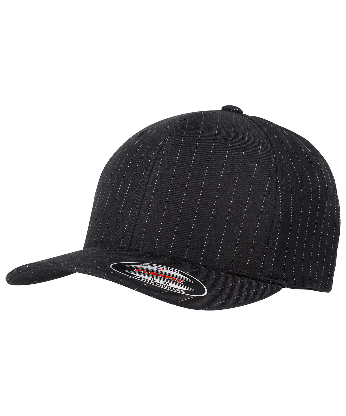Flexfit by Yupoong Flexfit pinstripe in Black/White, image 2