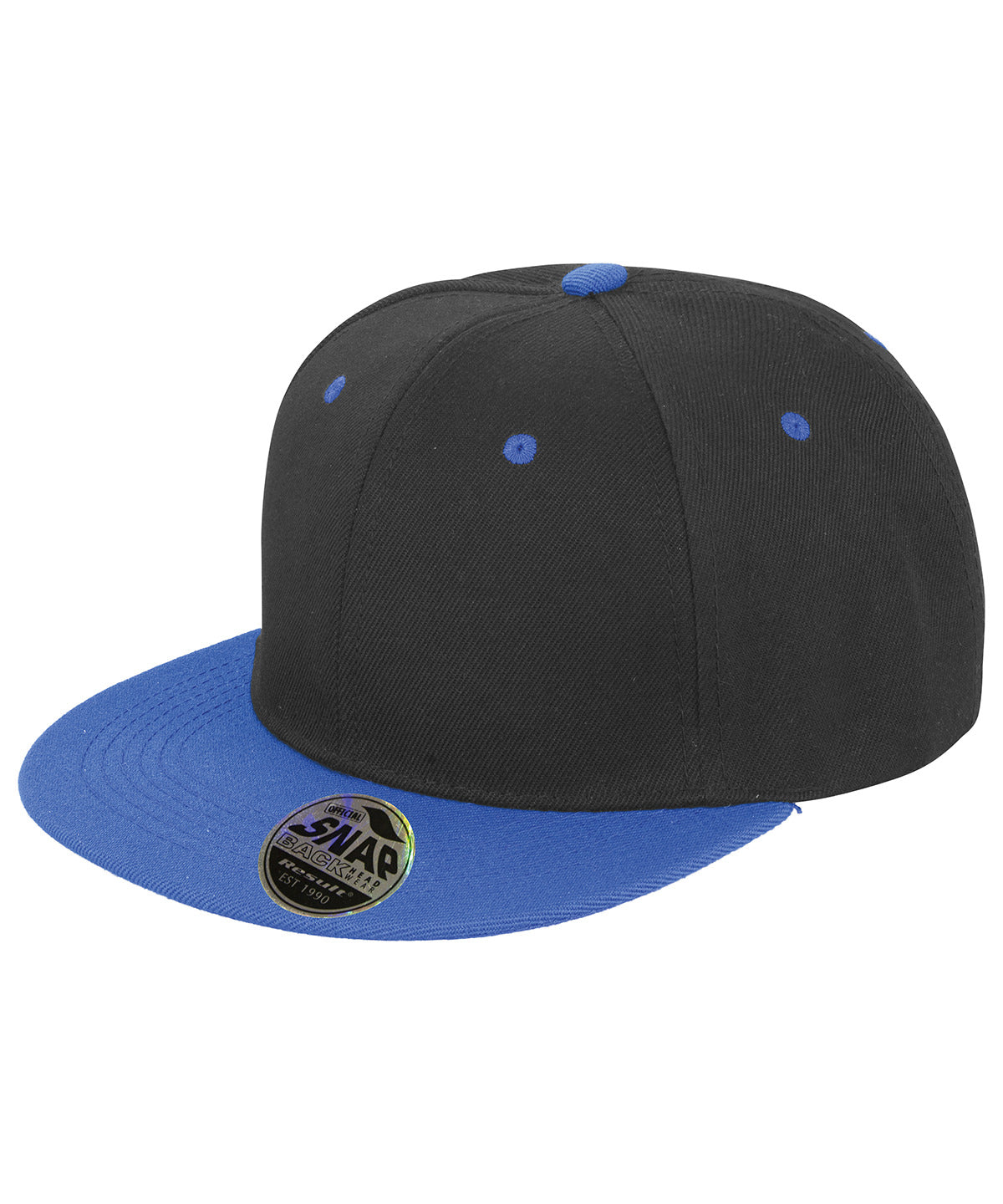Result Headwear Bronx original flat peak snapback dual colour cap, image 2