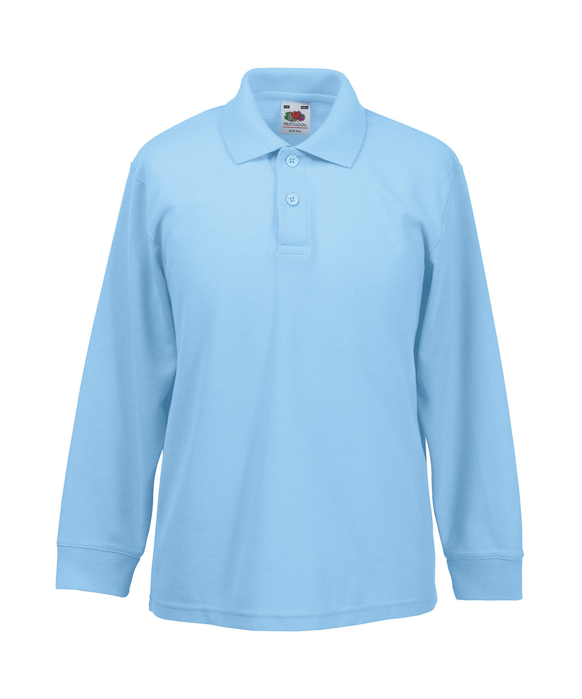 Fruit of the Loom Kids long sleeve 65/35 polo, image 3