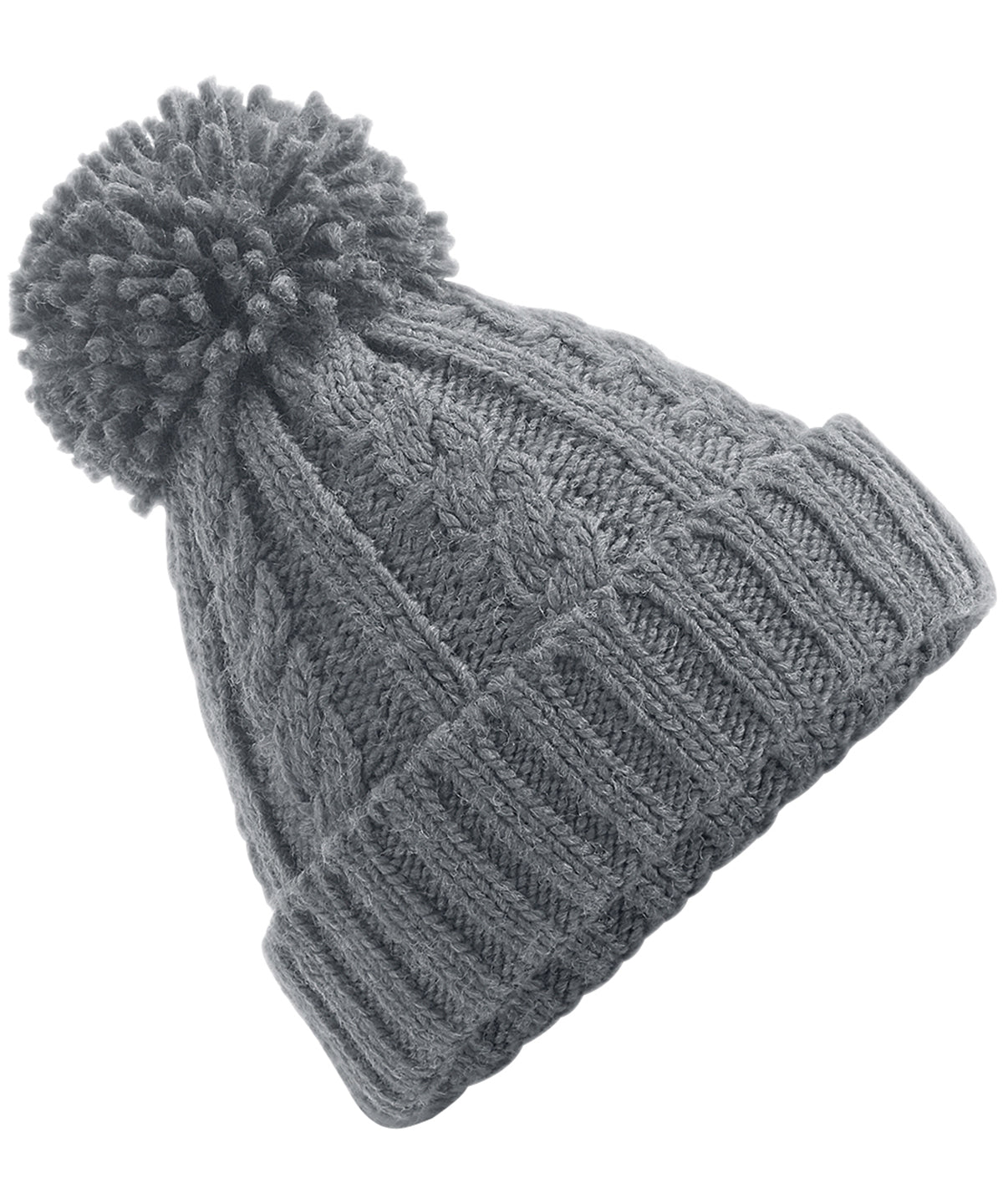 Beechfield Cable knit melange beanie, image 3