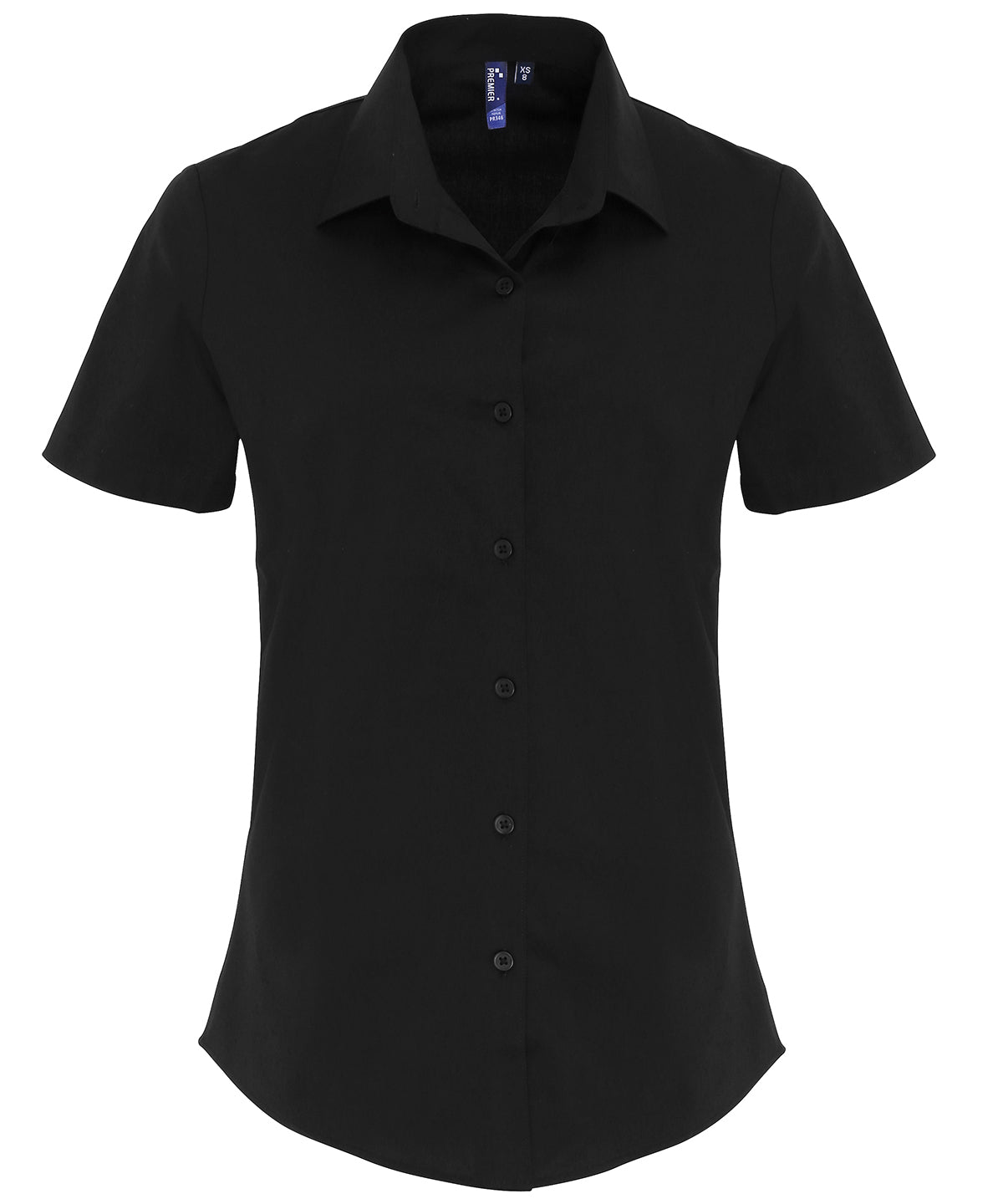 Premier Women's stretch fit cotton poplin short sleeve blouse, image 2