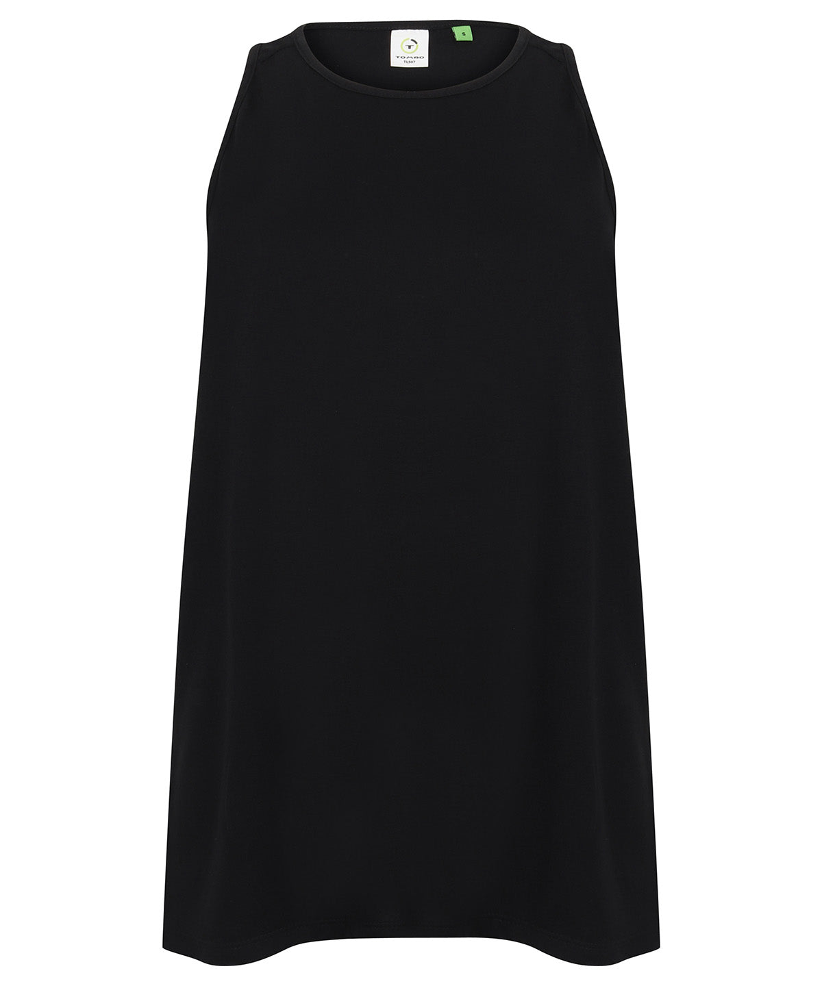 Tombo Women's open back vest in Black, image 2