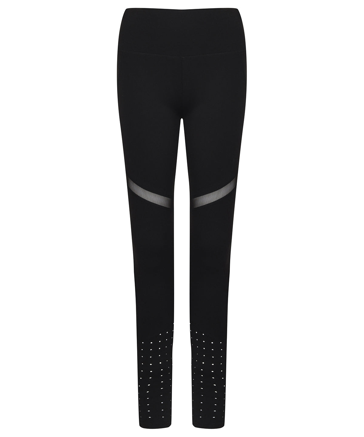 Tombo Women's panelled leggings in Black, image 2
