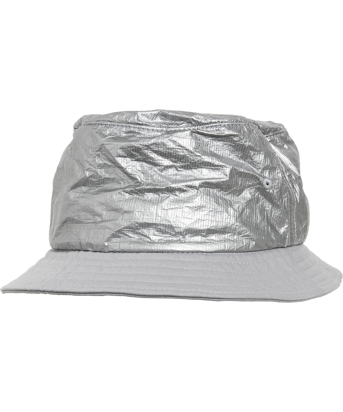Flexfit by Yupoong Crinkled paper bucket hat in Silver, image 2