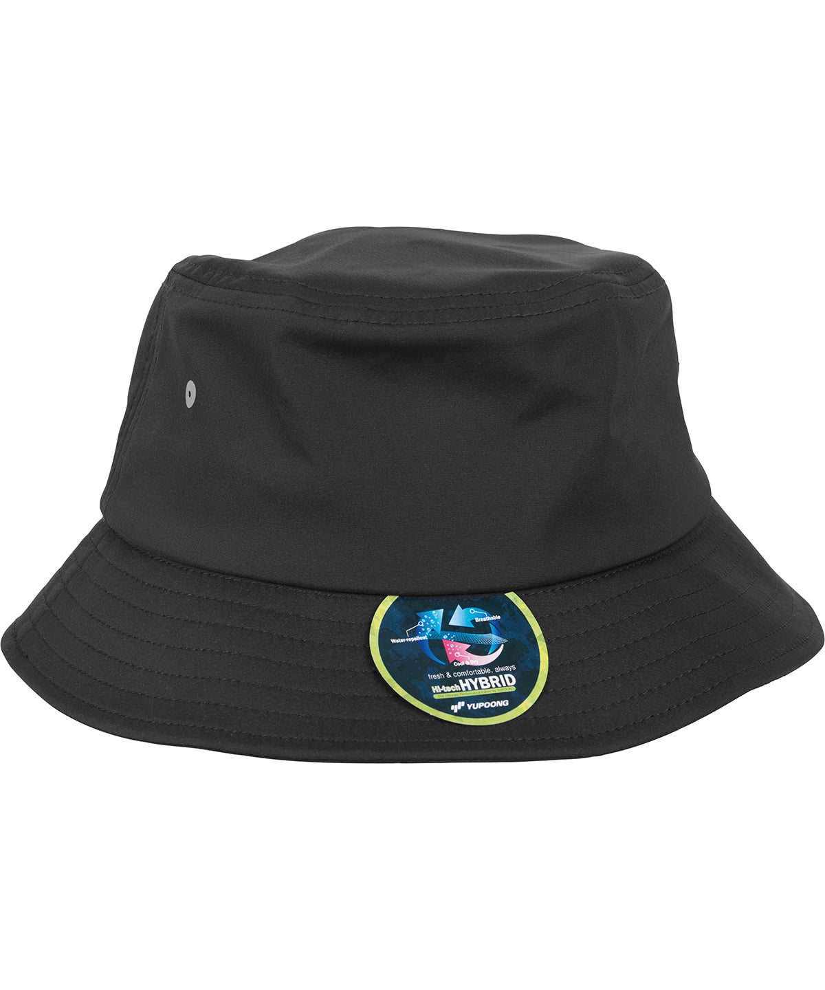 Flexfit by Yupoong Nylon bucket hat in Black, image 2