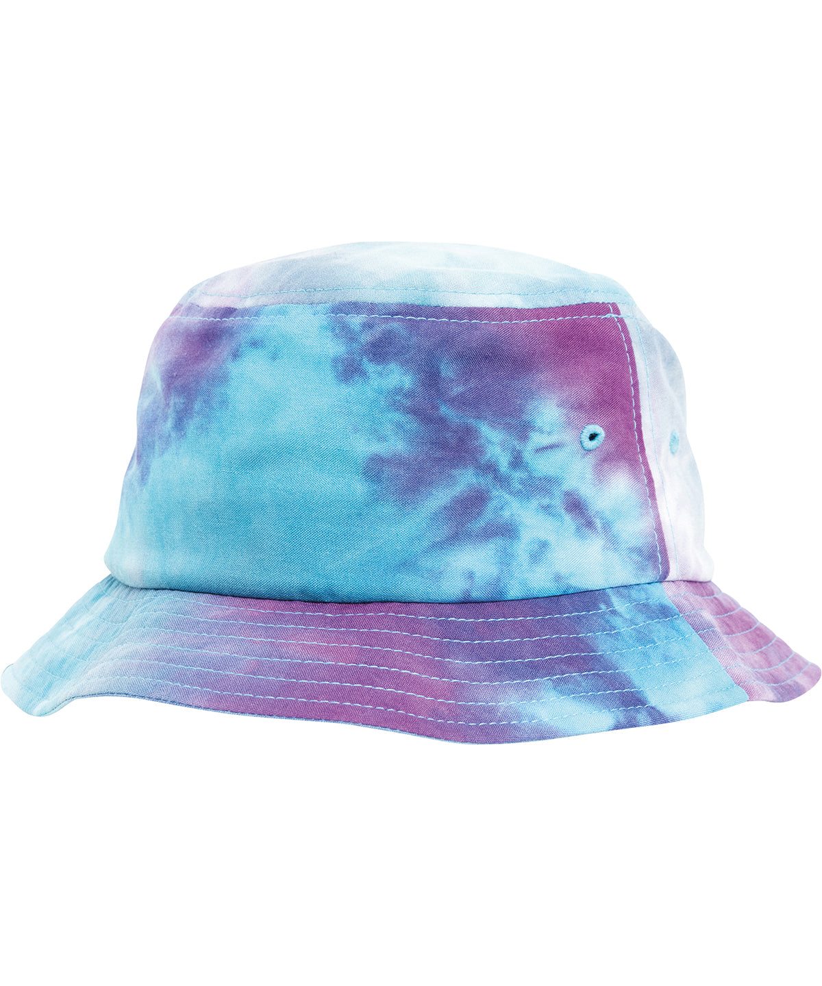 Flexfit by Yupoong Festival print bucket hat in Purple Turquoise, image 2