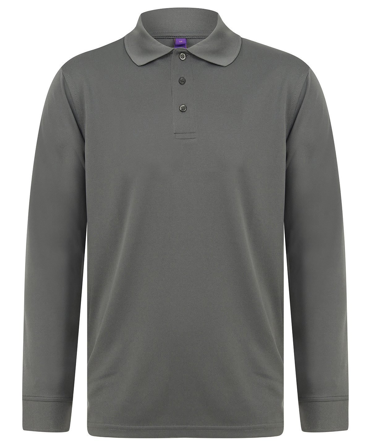 Henbury Long sleeve Coolplus polo shirt, image 3