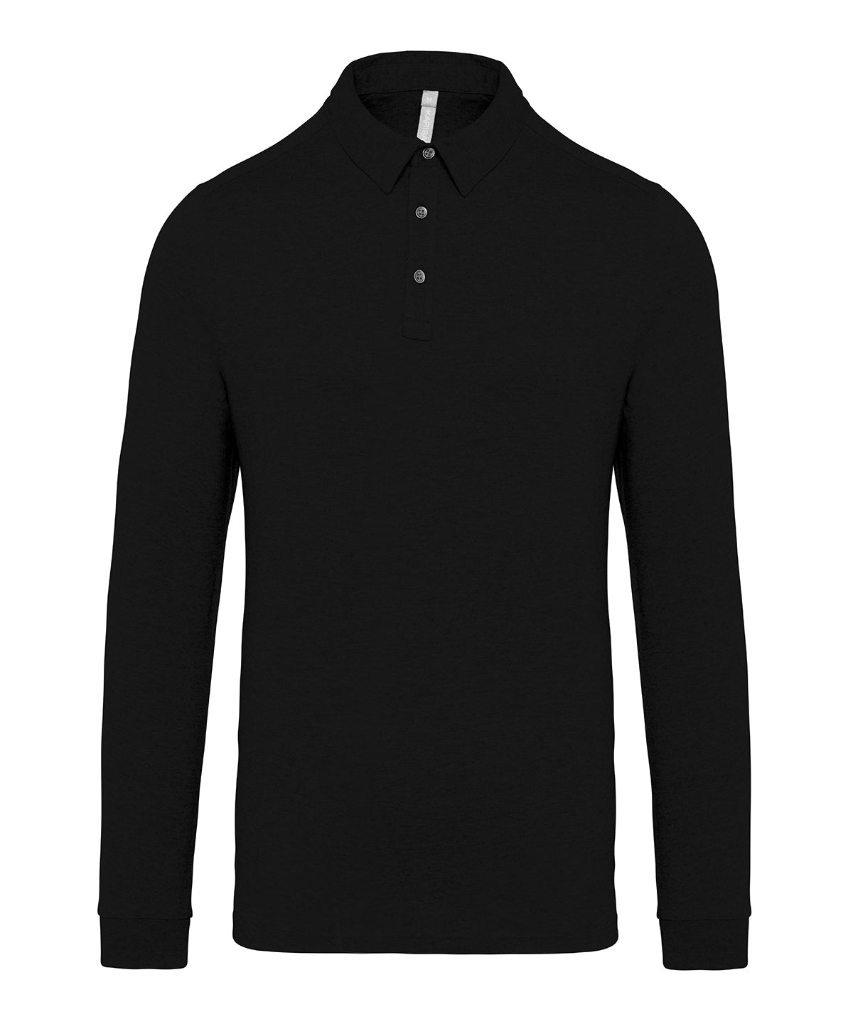 Kariban Jersey knit long sleeve polo shirt, image 2