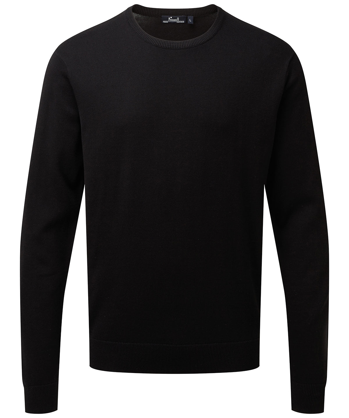 Premier Crew neck cotton-rich knitted sweater, image 3