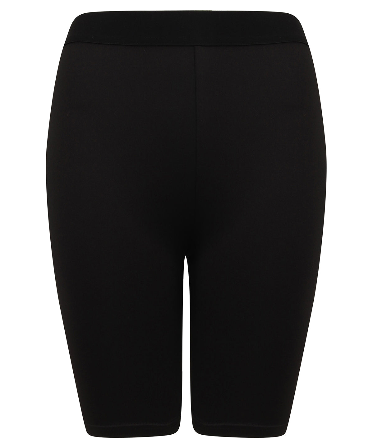 SF Women's fashion cycling shorts in Black/Black, front view