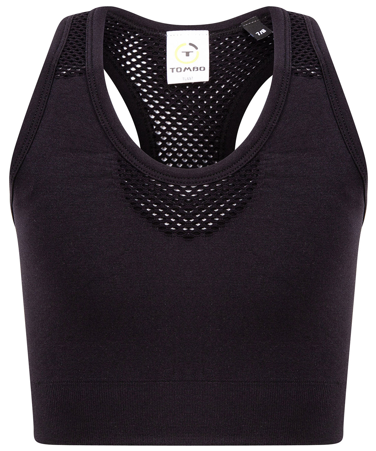 Tombo Kids seamless crop top in Black, image 2