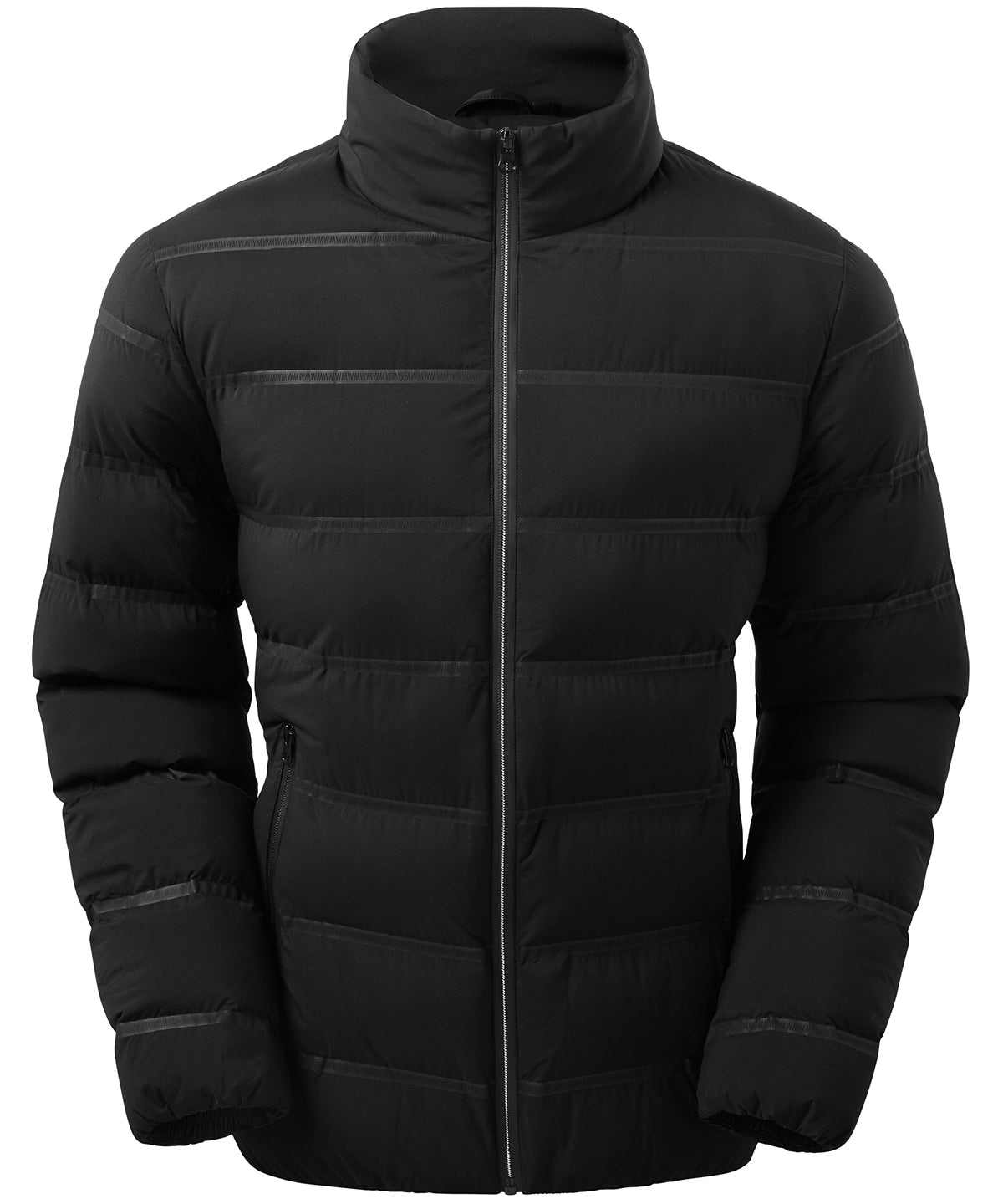 2786 Welded padded jacket in Black, front view