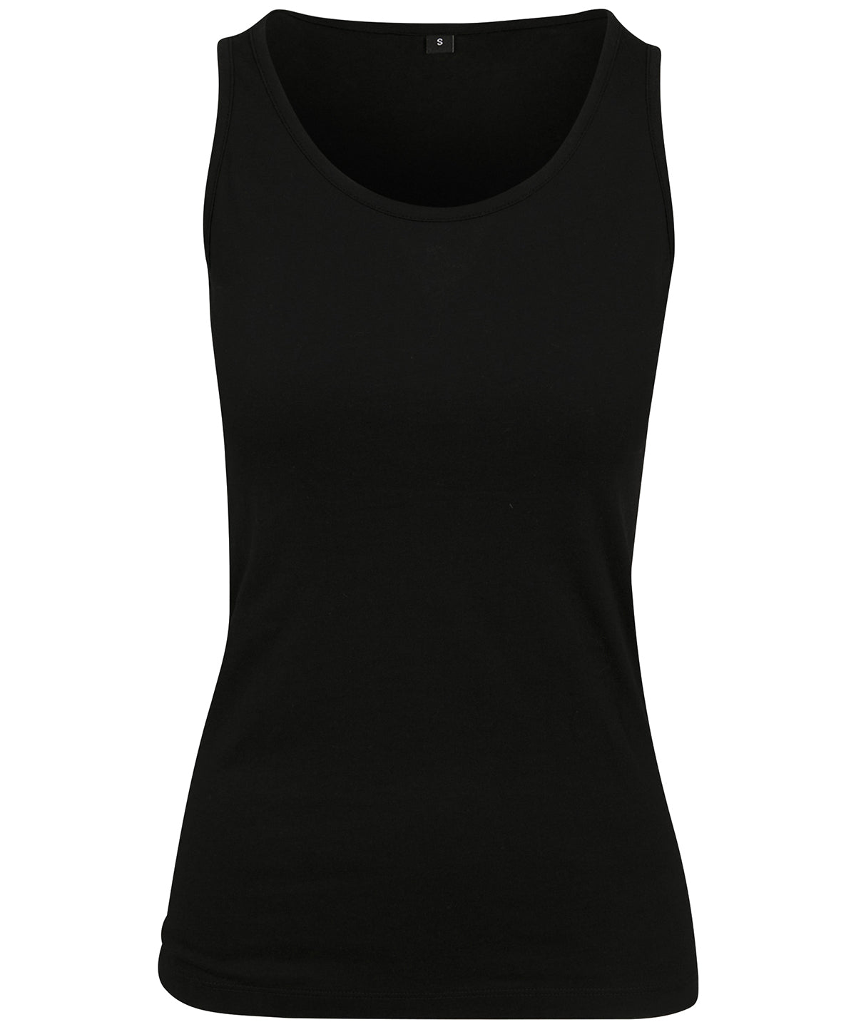 Build Your Brand Women's merch top in Black, image 2