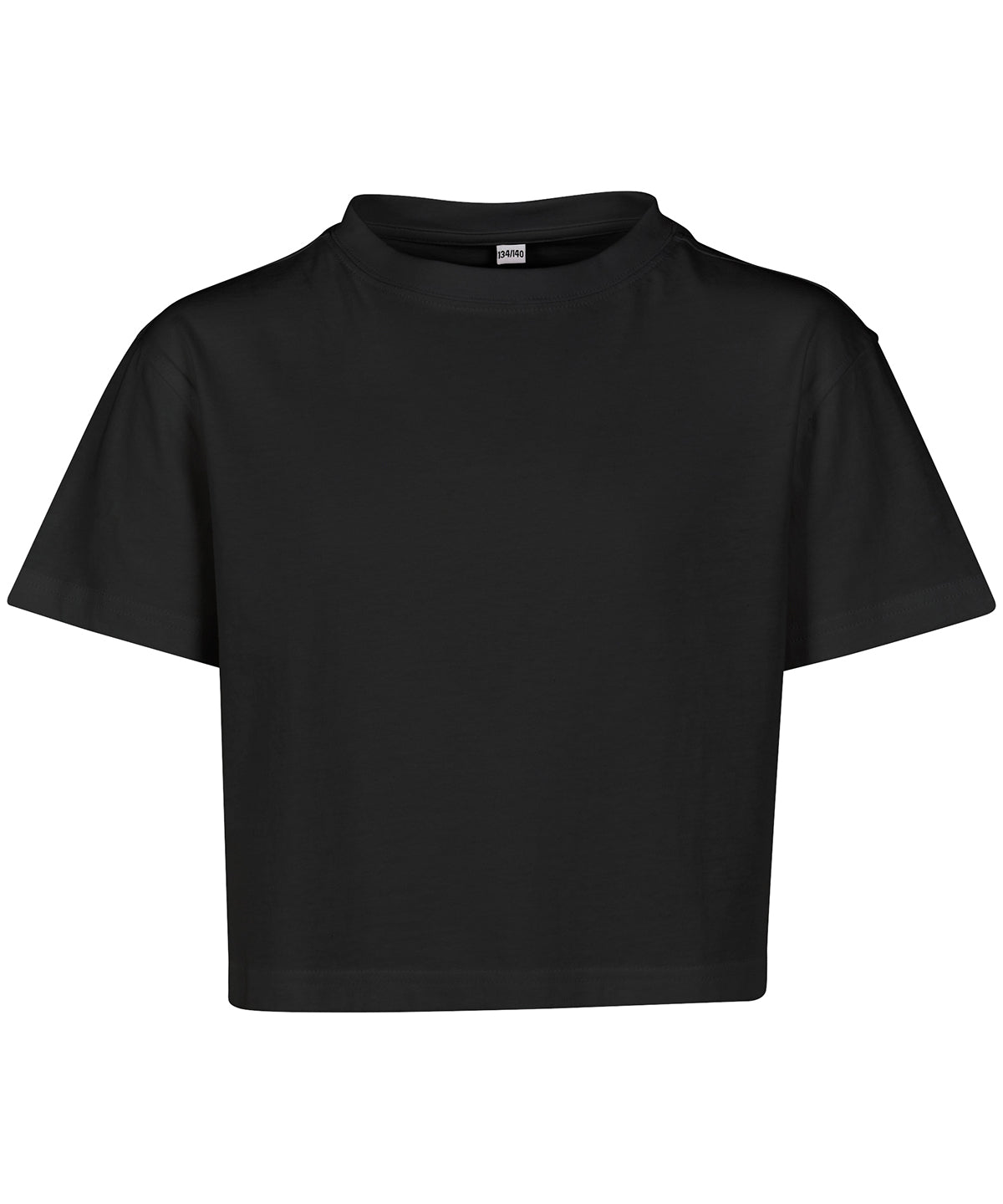 Build Your Brand Girls cropped Jersey tee, image 2