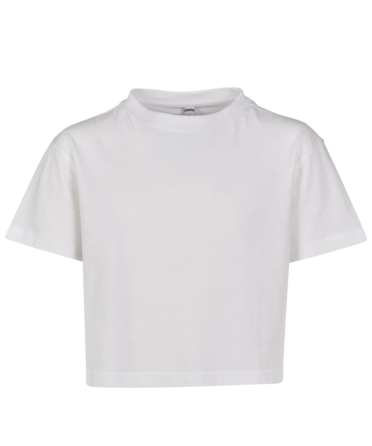 Build Your Brand Girls cropped Jersey tee, image 4