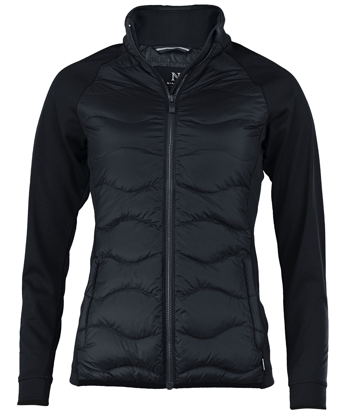 Nimbus Women’s Stillwater – premium hybrid down jacket in Black, front view
