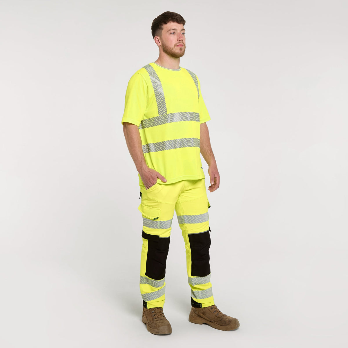 Pulsar Short Sleeve T-Shirt Yellow - Bamboo Content, image 3