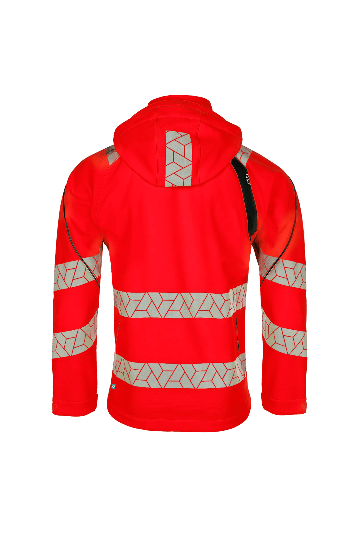 SYNQ Deteqtor in High-vis red/Black, back view
