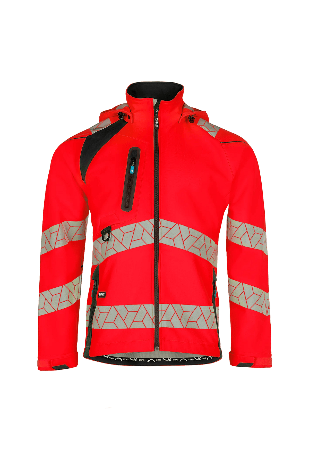 SYNQ Deteqtor in High-vis red/Black, front view