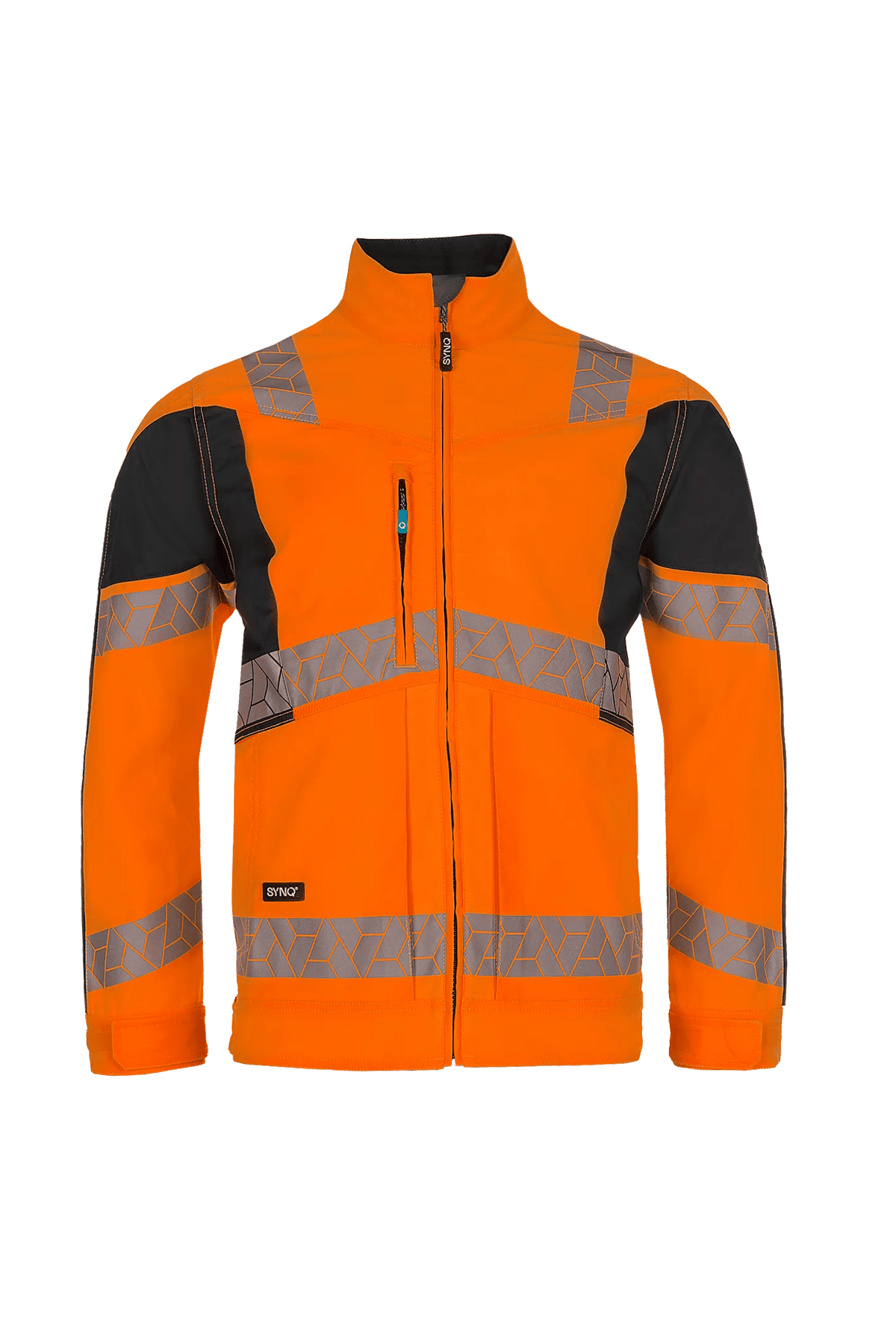 SYNQ Watcher in High-vis orange/Navy blue, front view