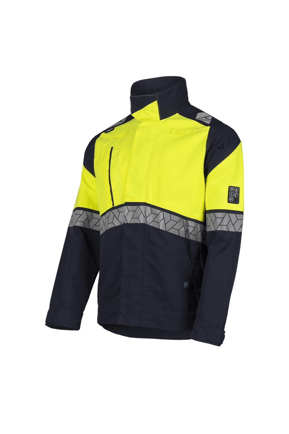 Sioen PRO Boza in Navy blue/High-vis yellow, side view