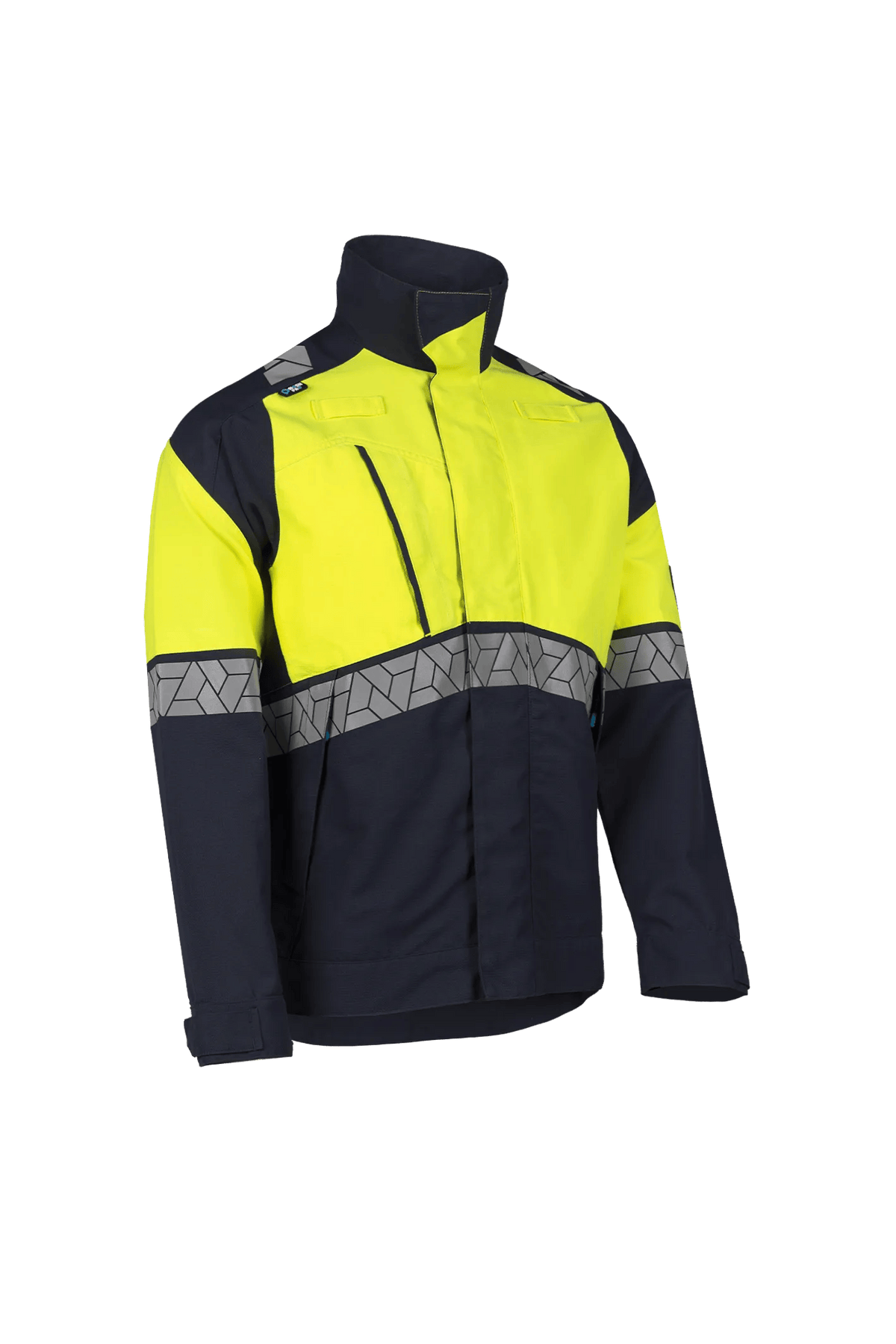 Sioen PRO Boza in Navy blue/High-vis yellow, side view