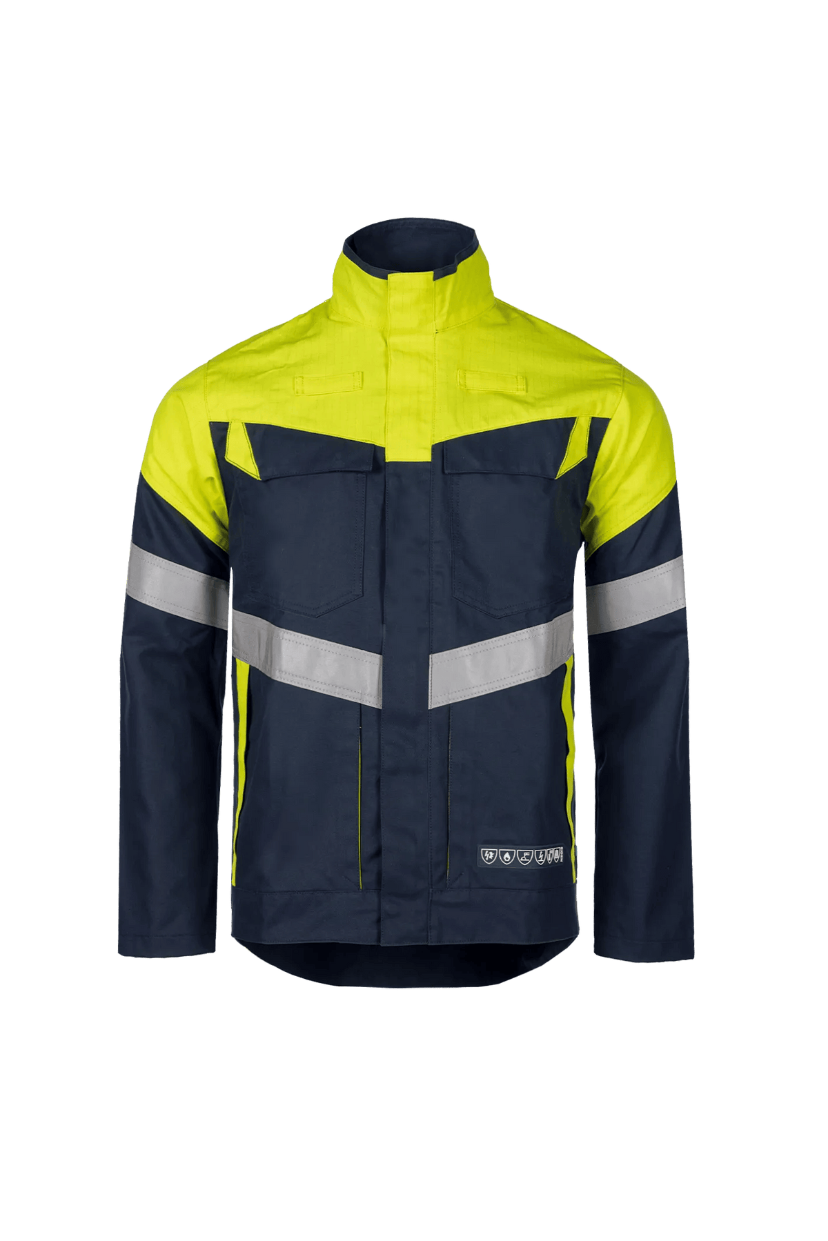 Sioen PRO Timir in Navy blue/High-vis yellow, front view