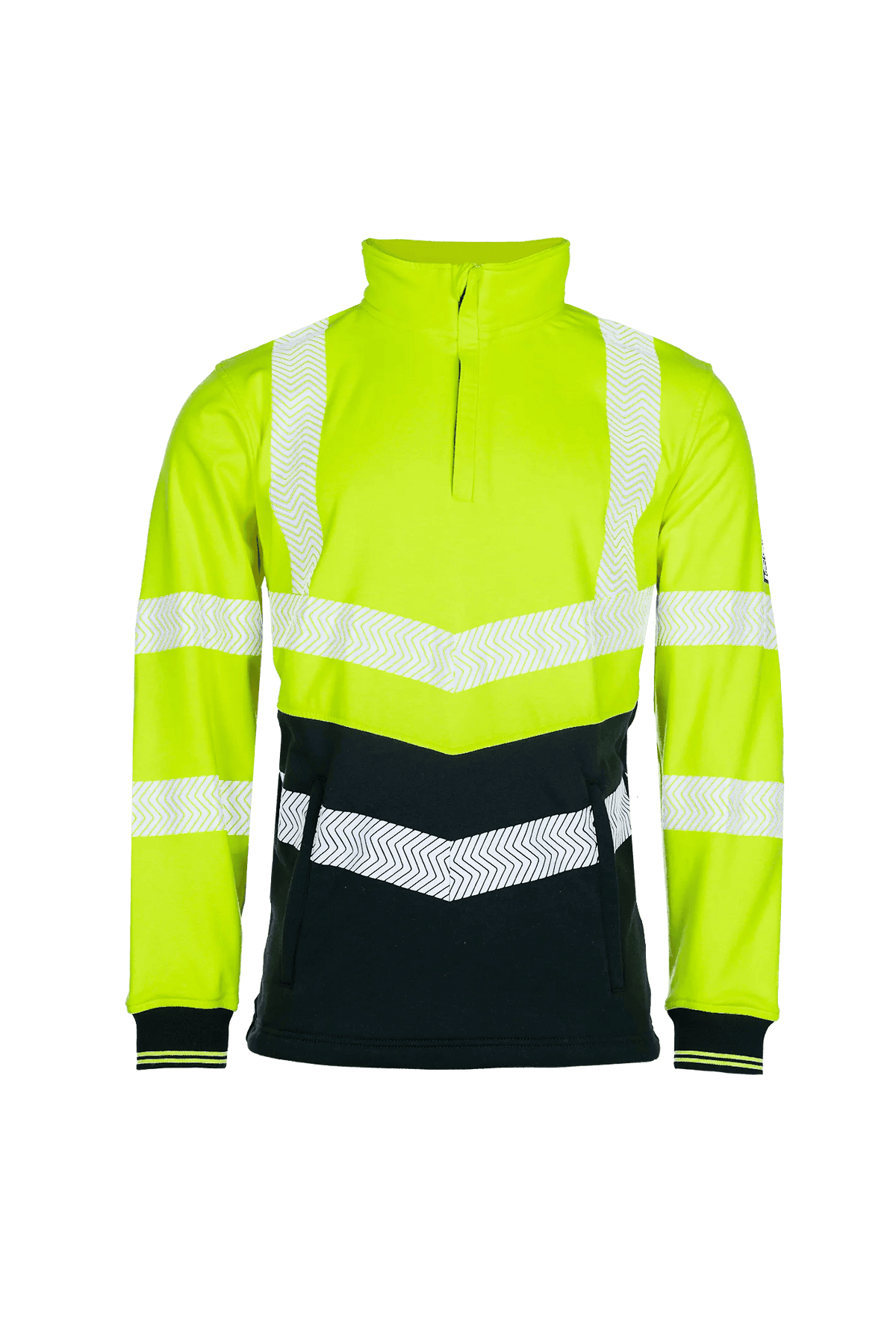 Sioen PRO Corran in High-vis yellow/Navy blue, front view