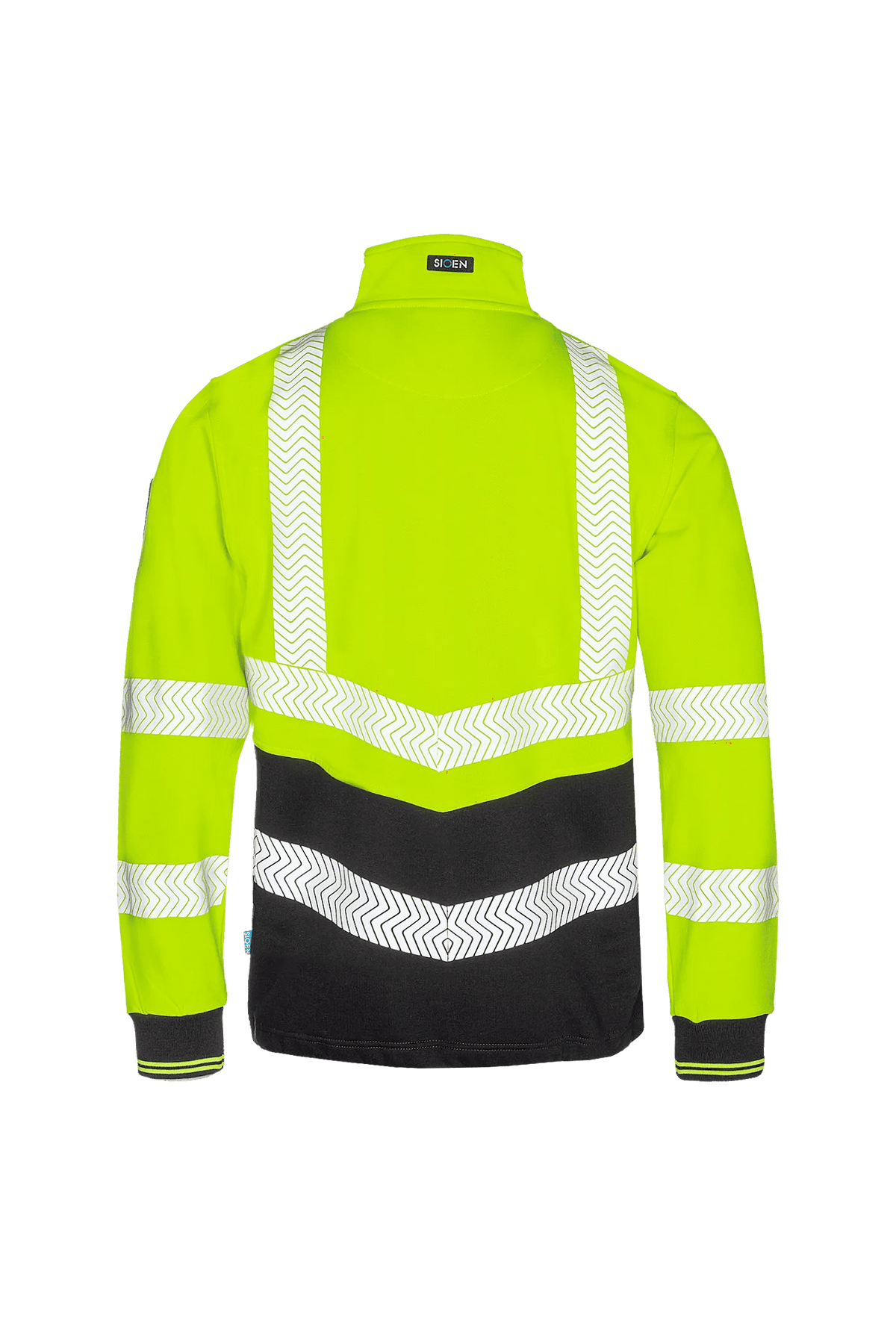 Sioen PRO Corran in High-vis yellow/Navy blue, back view