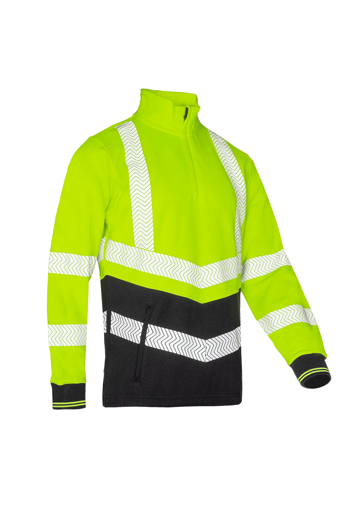 Sioen PRO Corran in High-vis yellow/Navy blue, side view