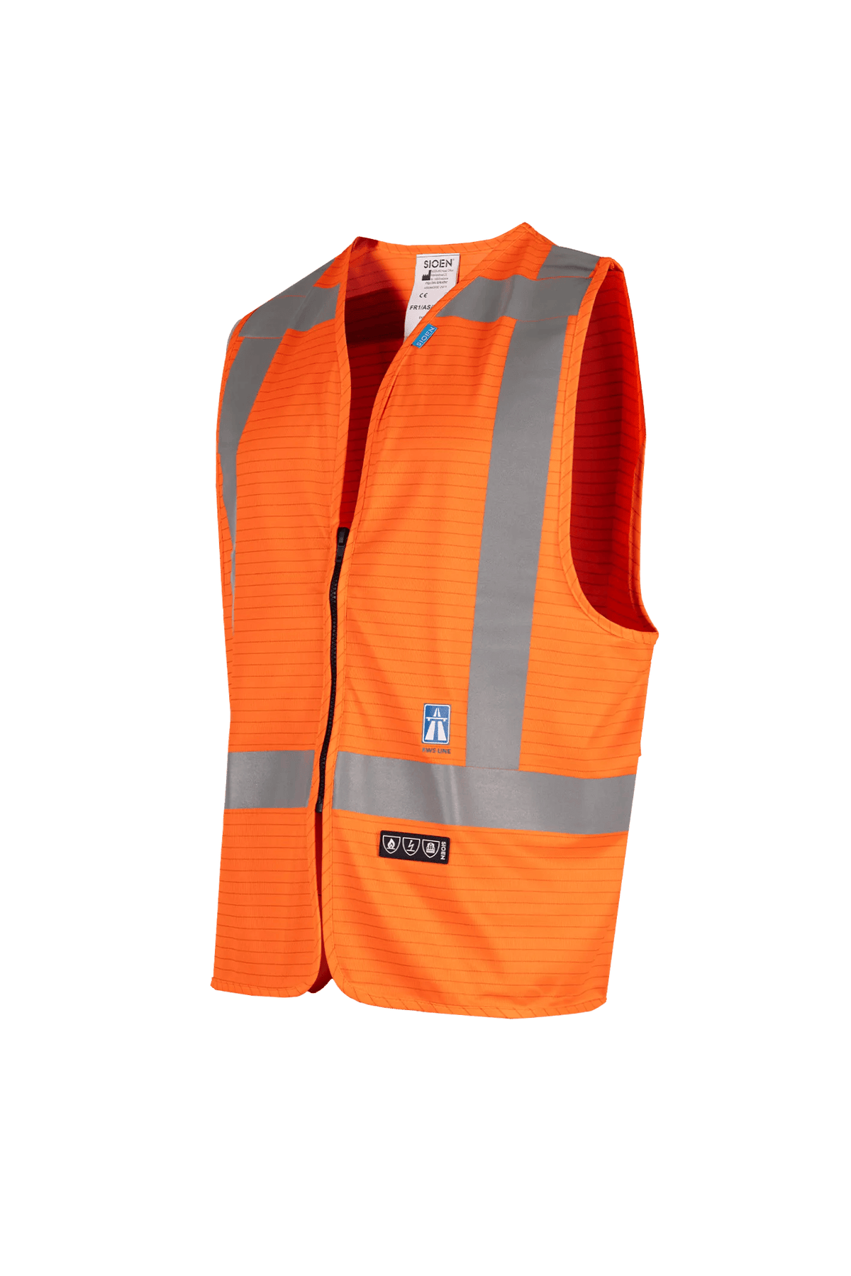 Sioen PRO Sarvan in High-vis orange, side view