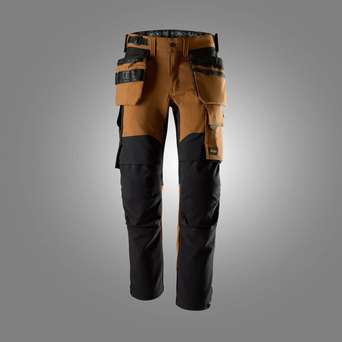 Snickers Workwear 6220 RuffWork, Trousers Holster Pockets – Brown/Black (front)