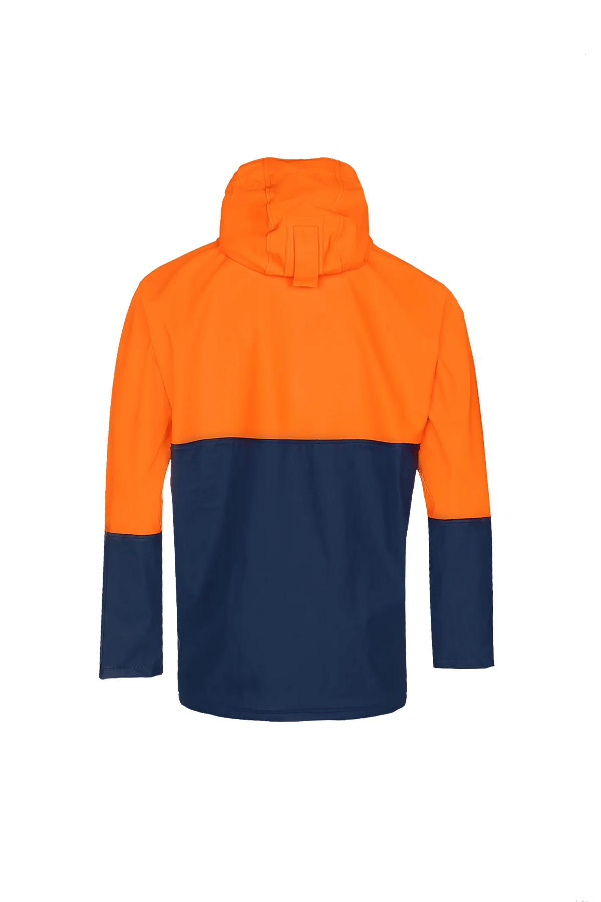 Sioen Staffin in High-vis orange/Navy blue, back view
