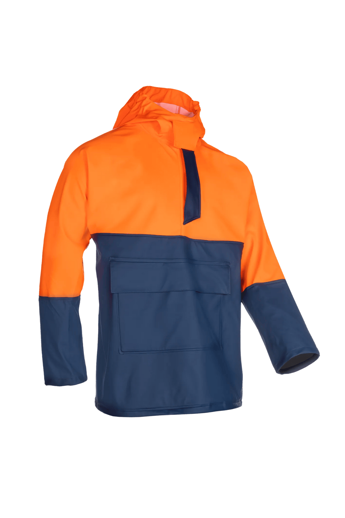Sioen Staffin in High-vis orange/Navy blue, side view