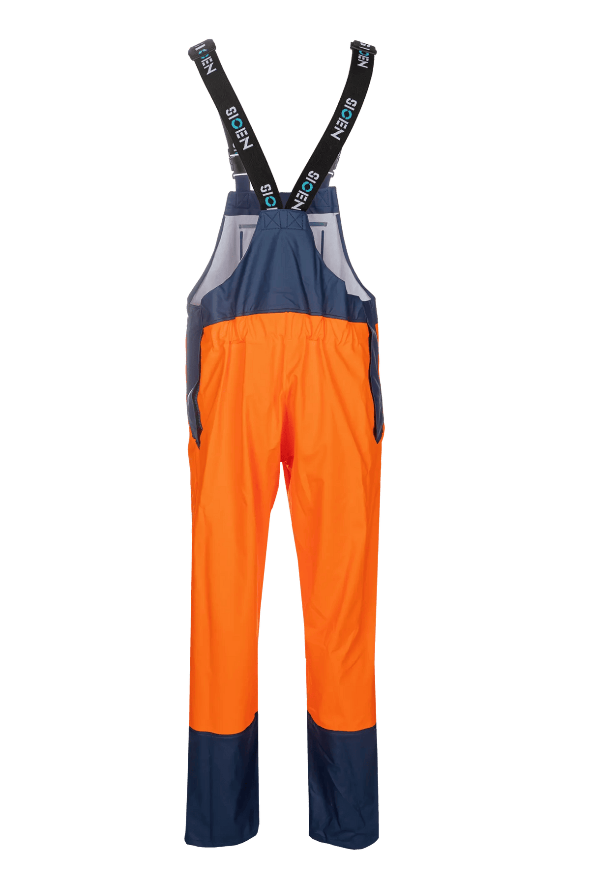 Sioen Stein in High-vis orange/Navy blue, back view