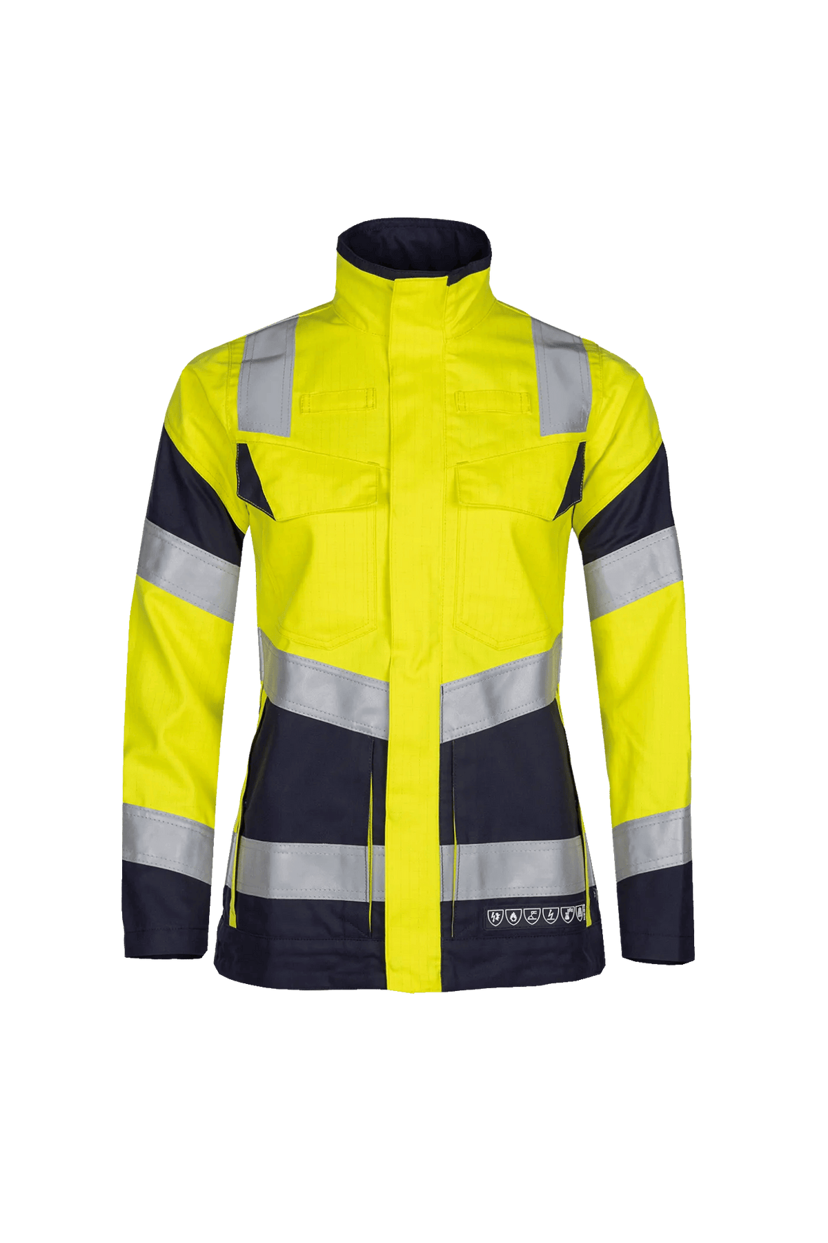 Sioen PRO Merak Women in High-vis yellow/Navy blue, front view