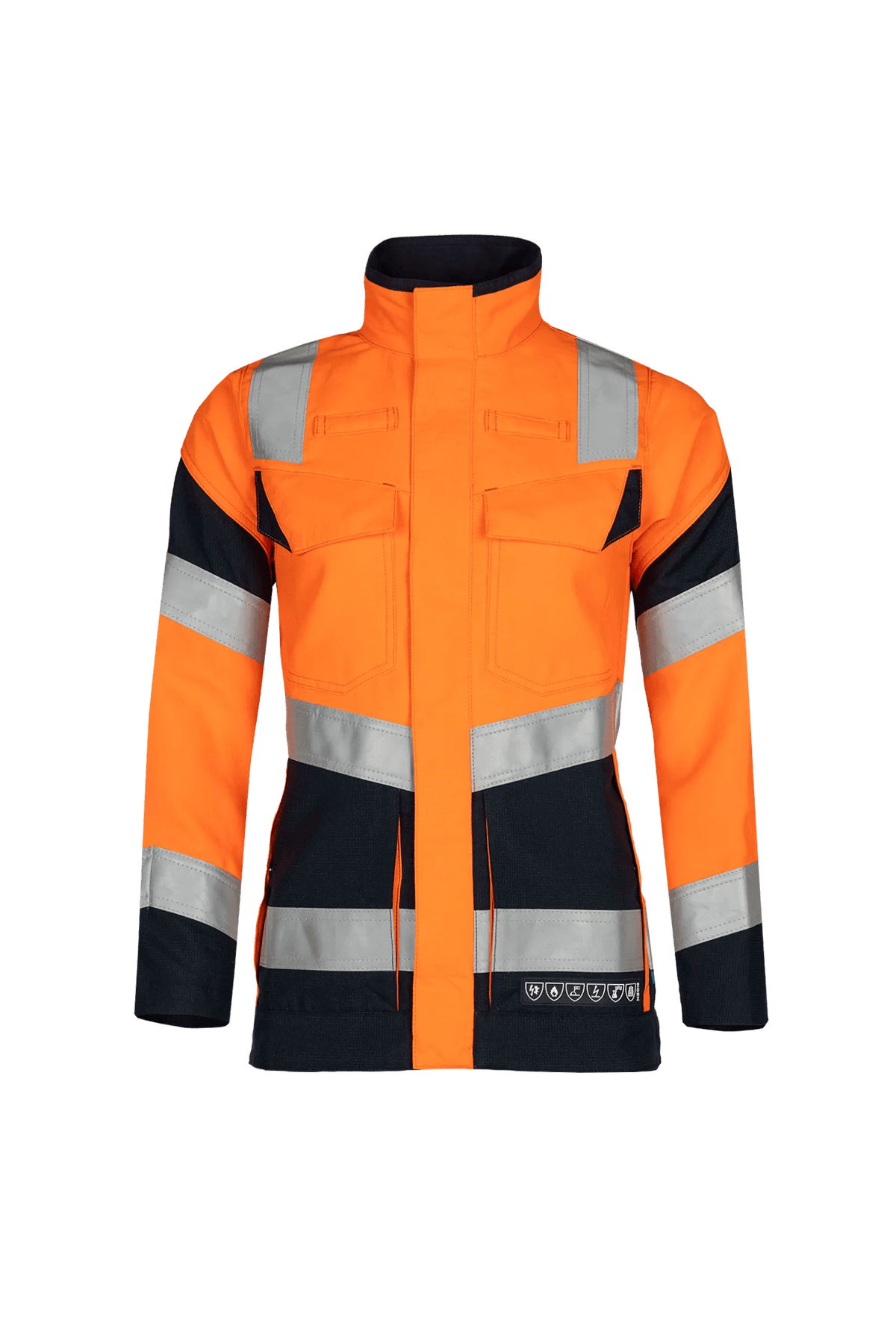 Sioen PRO Pictor Women in High-vis orange/Navy blue, front view