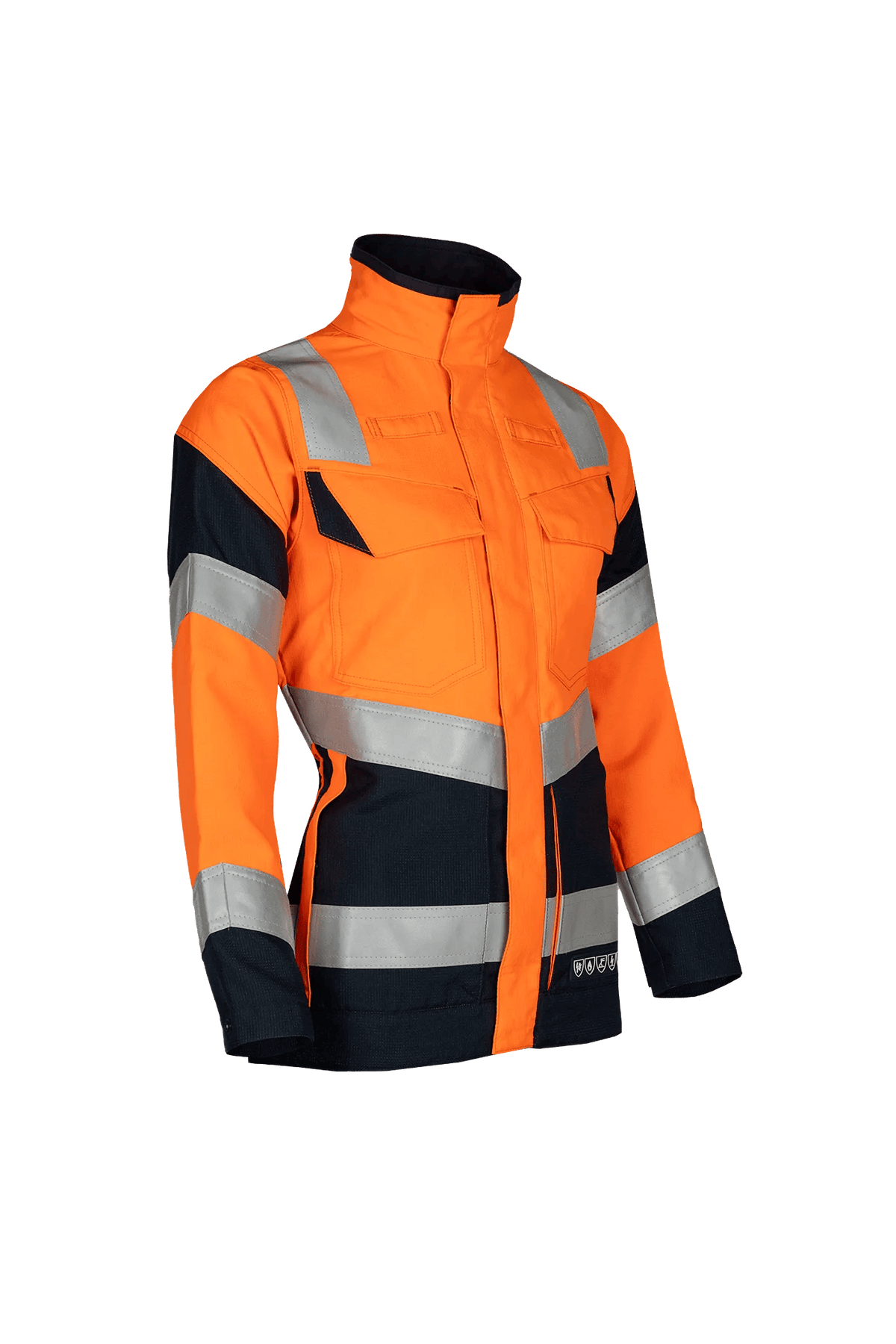 Sioen PRO Pictor Women in High-vis orange/Navy blue, side view