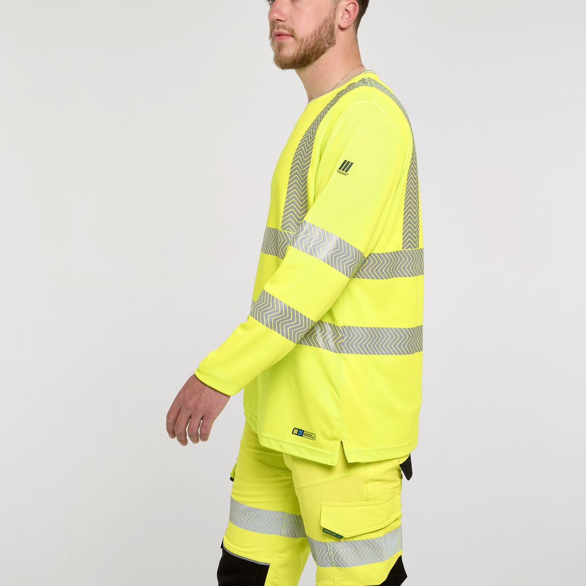 Pulsar Long Sleeve T-Shirt Yellow - Bamboo Content, image 7