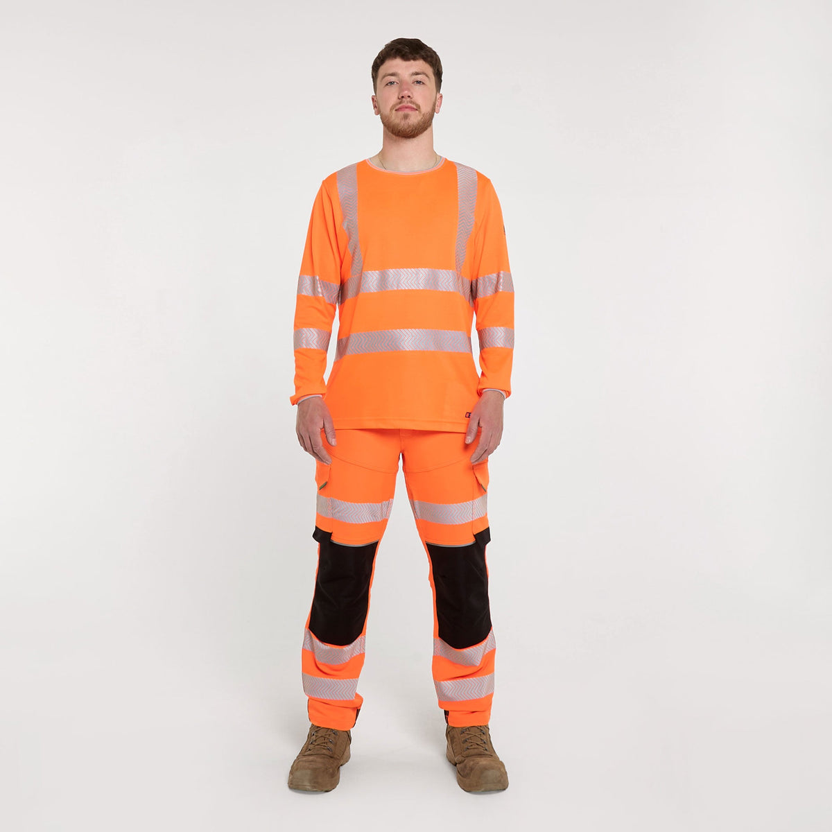 Pulsar Long Sleeve T-Shirt Orange - Bamboo Content, image 6