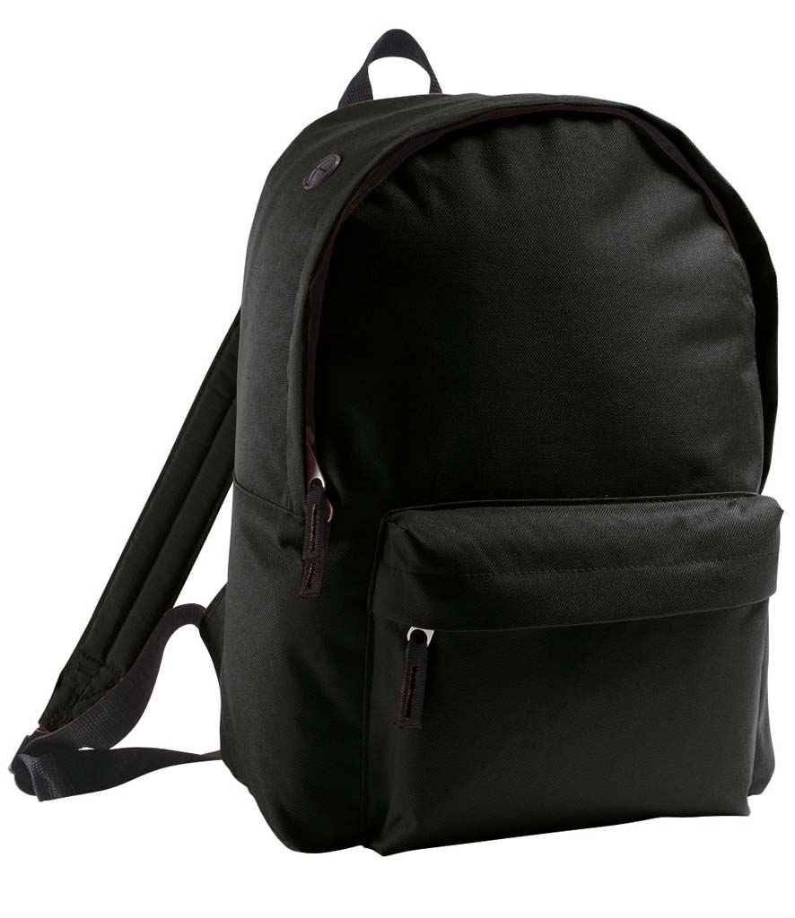 SOL'S Rider Backpack in Black, front view