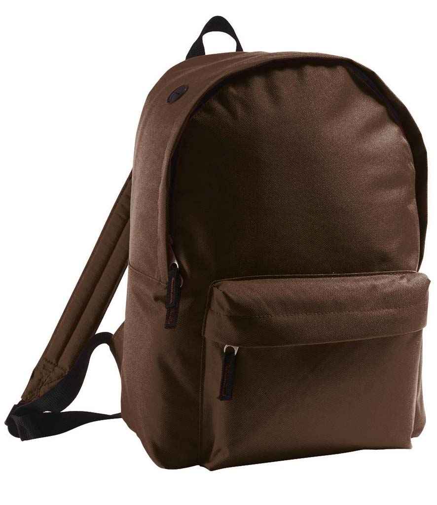 SOL'S Rider Backpack in Chocolate, front view