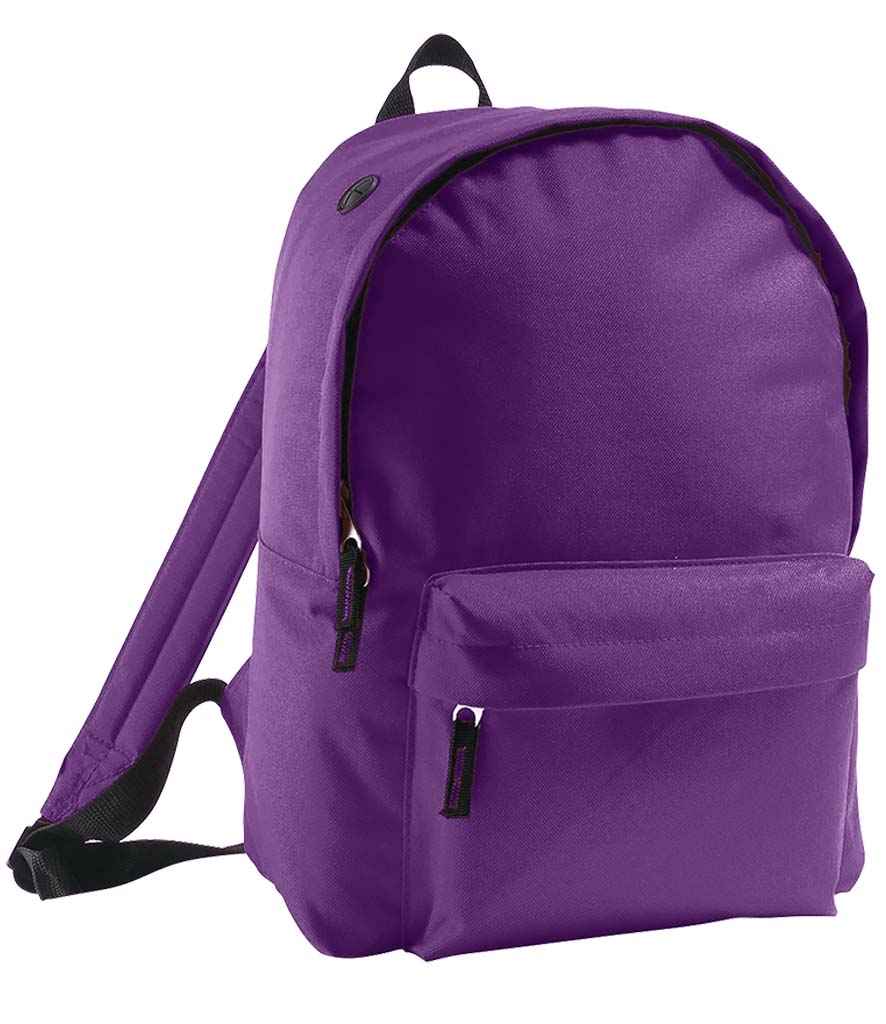 SOL'S Rider Backpack in Dark Purple, front view
