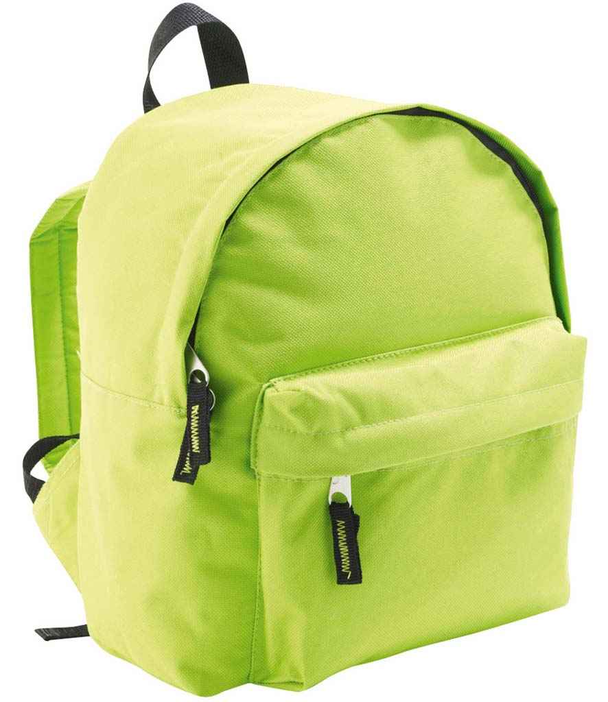 SOL'S Kids Rider Backpack in Apple Green, front view