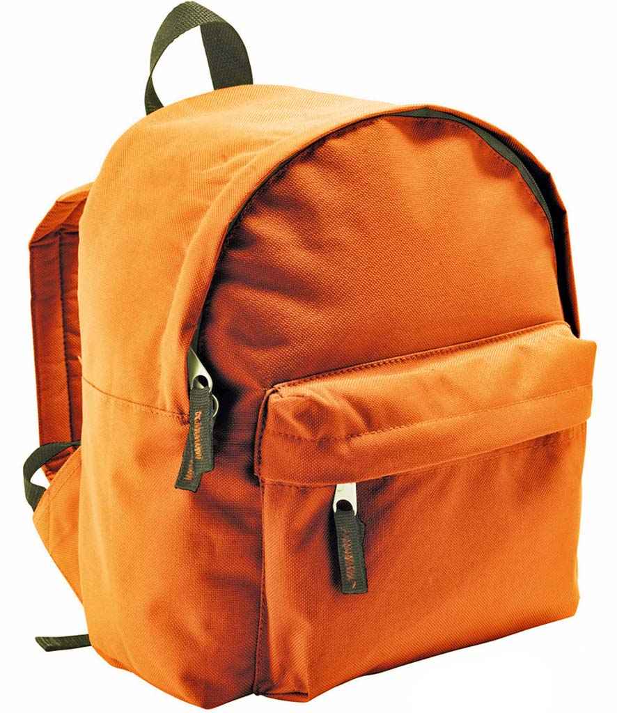 SOL'S Kids Rider Backpack in Orange, front view