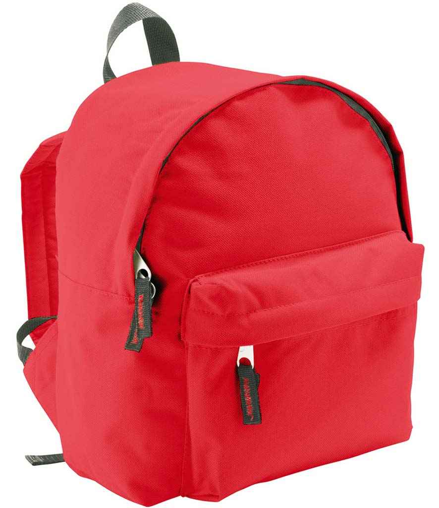 SOL'S Kids Rider Backpack in Red, front view